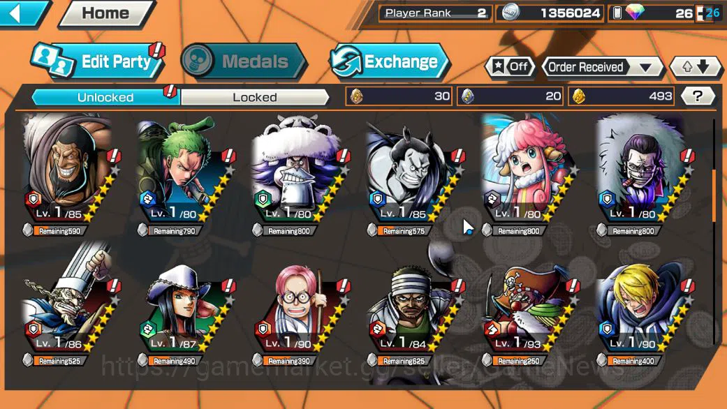 One Piece Bounty Rush Accounts Starter Global|6 EX|BP Kuzan,Onigashima Zoro,4Emperor Teach,5Elders Saturn,KOP 5