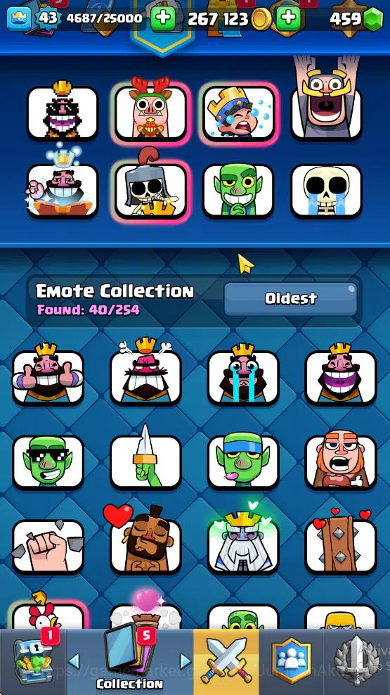 Clash Royale Accounts Midgame Lvl 43|Trophy 8884|KTL 14|Limited Skin|Card 121| 1 Hero 6 EVO 8 Champ 21 Legendary 33 Epic,30 11