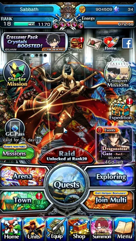 Grand Summoners Accounts Global|Rank 18|Starter Fresh Story|3 Ascend[Demon image 1