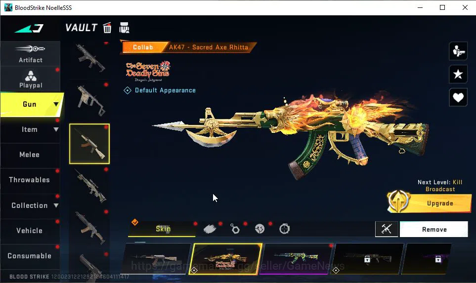Blood Strike Accounts Mid-Tier ASIA|Collab 7DS [Demon Meliodas,AK47-Sacret]|3 ULTRA [2 ETHAN,Kar98K Lv2]|Limited 5