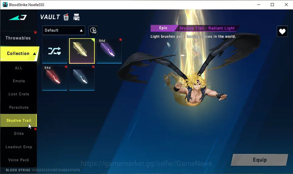 Blood Strike Accounts Mid-Tier ASIA|Collab 7DS [Demon Meliodas,AK47-Sacret]|3 ULTRA [2 ETHAN,Kar98K Lv2]|Limited 9