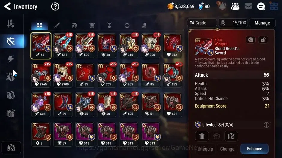 Epic Seven Accounts GLOBAL Unverif|NewEra|2 ML {BArunka,Zio)+Setsuka,Z image 12