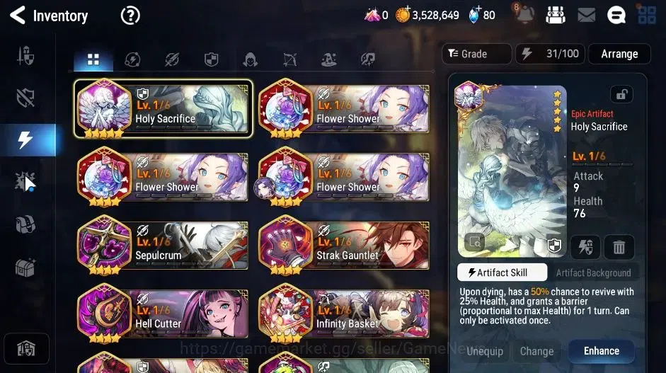 Epic Seven Accounts GLOBAL Unverif|NewEra|2 ML {BArunka,Zio)+Setsuka,Z image 13