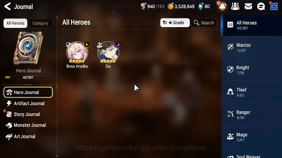Epic Seven Accounts GLOBAL Unverif|NewEra|2 ML {BArunka,Zio)+Setsuka,Z image 4