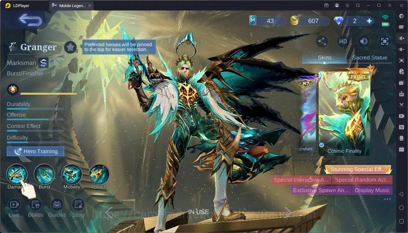 Mobile Legends: Bang Bang Accounts Global |Hero 93|Skin 155|Expert|Prime Granger|Meow image 17