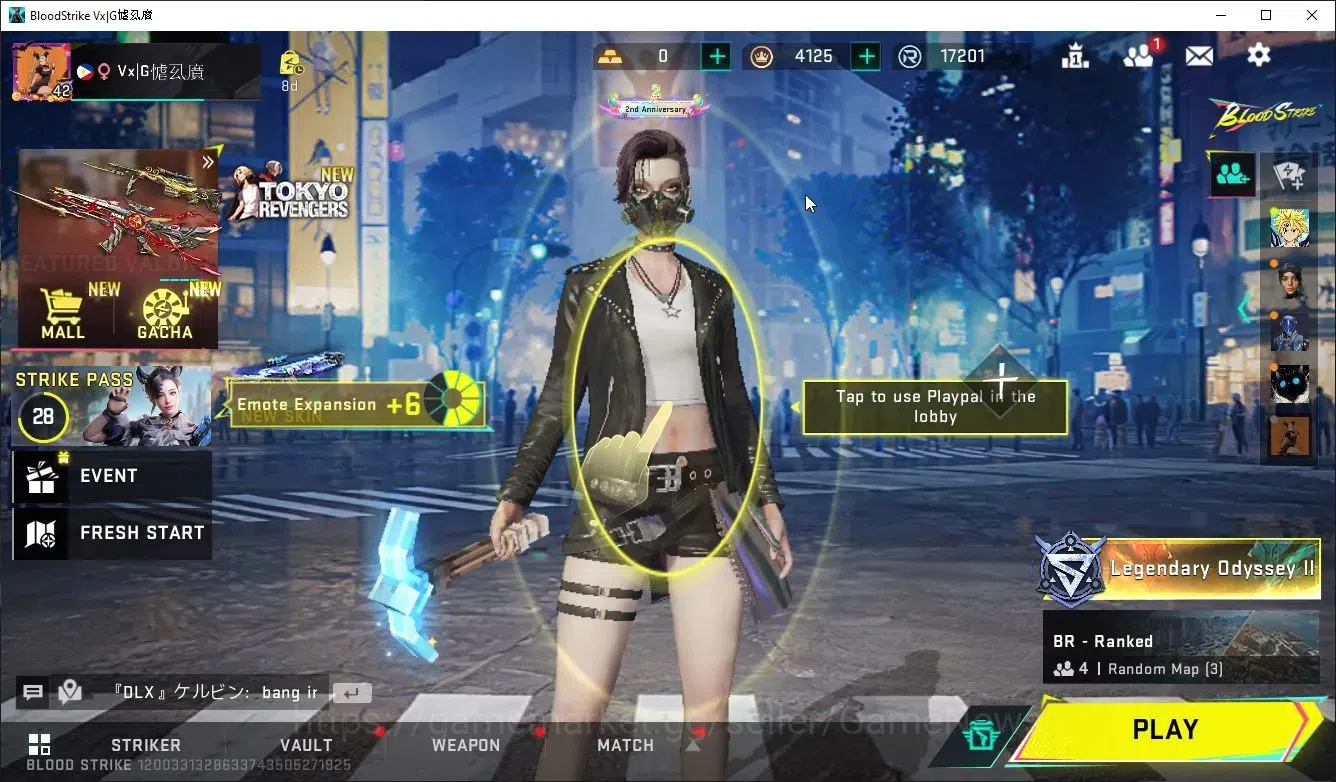 Blood Strike Accounts ASIA|MELEE AXE-Crystal+Collab TR Takamichi,7DS AK4 image 1