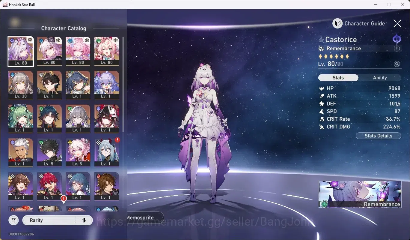 Honkai Star Rail Accounts ASIA|10 Limited|Tim Prem Castorice+3 Sign|Dan Heng image 2
