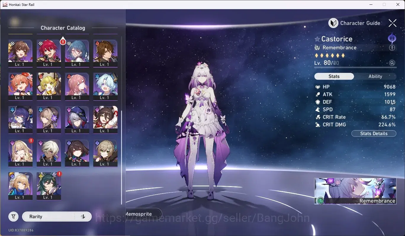 Honkai Star Rail Accounts ASIA|10 Limited|Tim Prem Castorice+3 Sign|Dan Heng image 3