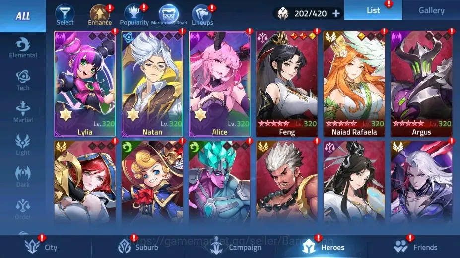 Mobile Legends: Adventure Accounts Global |LV 129|53525k Power |VIP 9|Camp 57-5|Hero 202|3 UR[Irithel,Norn,Crocell]|15 5