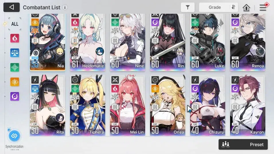 Chaos Zero Nightmare Accounts GLOBAL|Lv 54|WellBuild|11 SSR[(HeidemarieM2,Tipher image 3