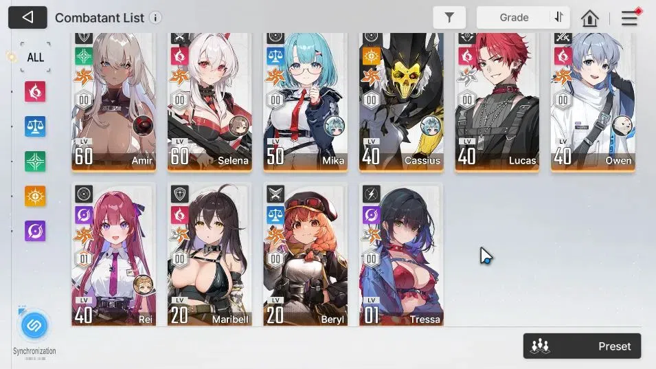 Chaos Zero Nightmare Accounts GLOBAL|Lv 54|WellBuild|11 SSR[(HeidemarieM2,Tipher image 4