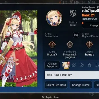 Epic Seven Accounts Starter Global Unverif|Starter|2ML(TR Elvira,Zio)+4*5|PoH+Bless ON|CHECK SS|Stove(ES900Z)