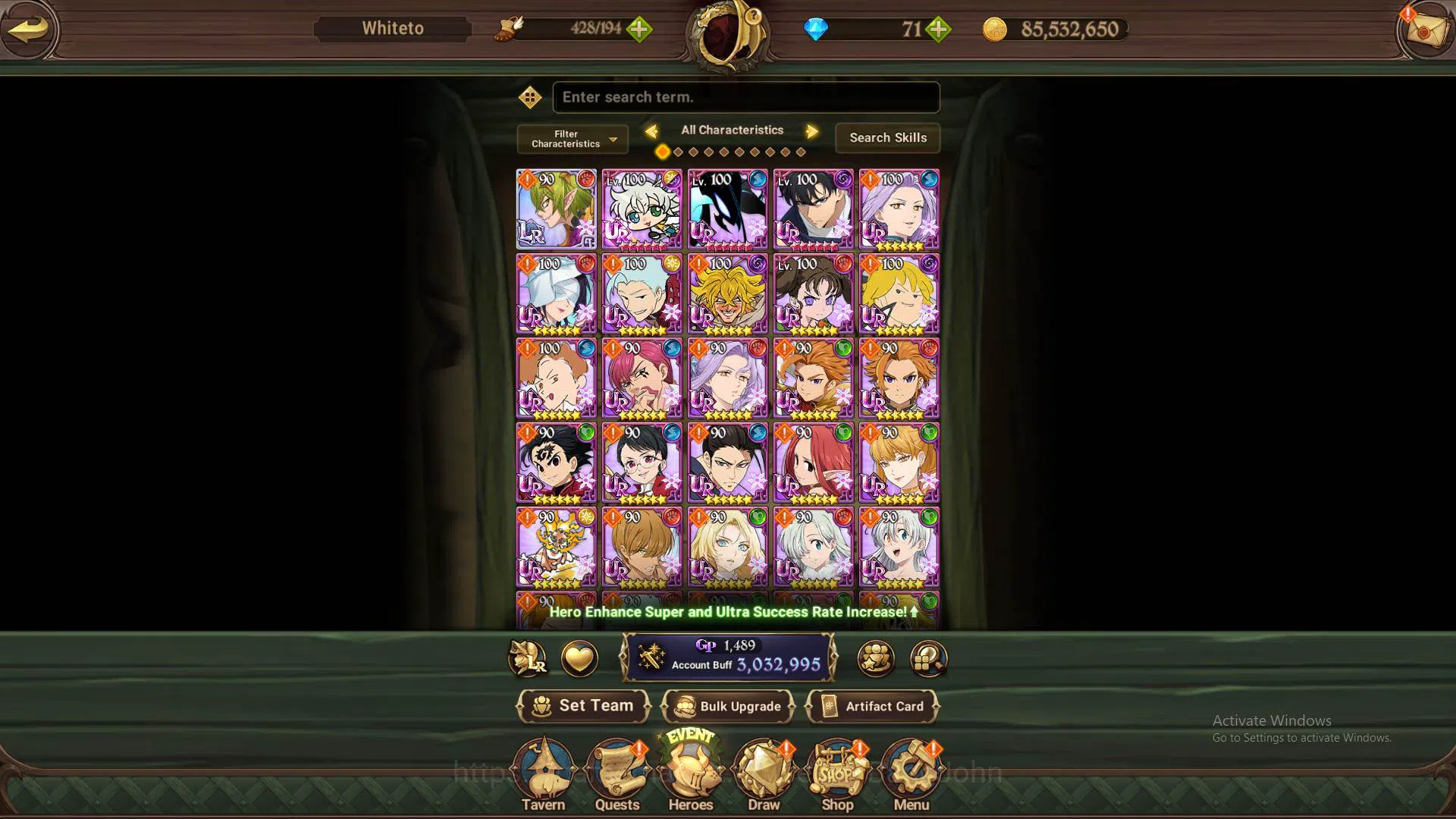 The Seven Deadly Sins: Grand Cross Accounts Others ASIA|3m CC|1LR Helbram|Full Collab Solev|UR 8