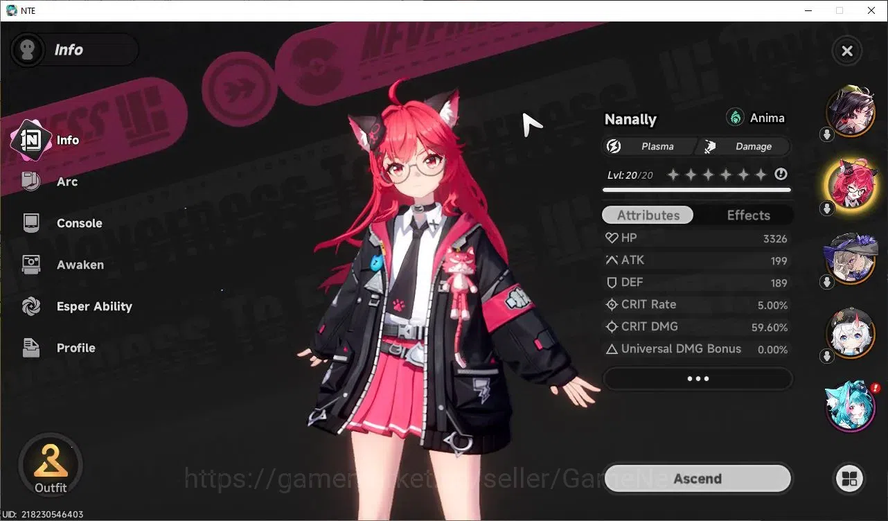 Neverness to Everness Accounts Global SEA |HL 7| 4 SSR Nanally, Hotori, Jiuyuan A image 2