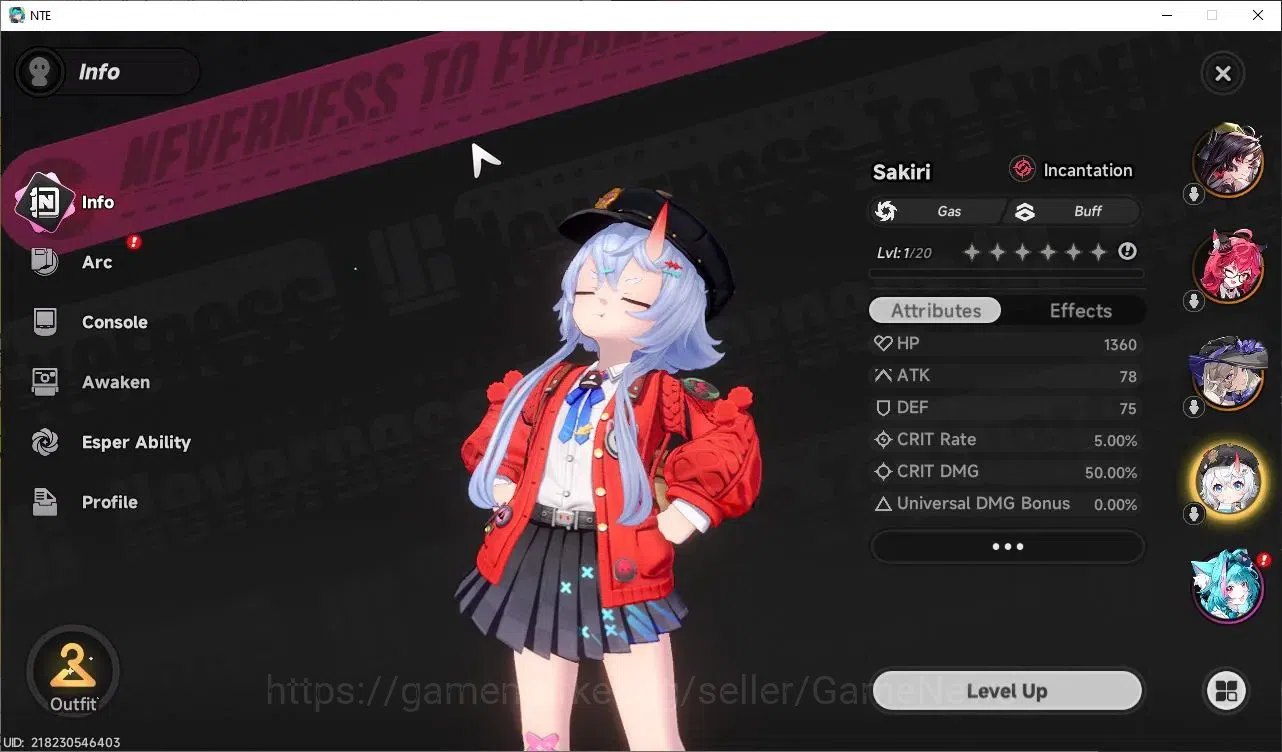 Neverness to Everness Accounts Global SEA |HL 7| 4 SSR Nanally, Hotori, Jiuyuan A image 5