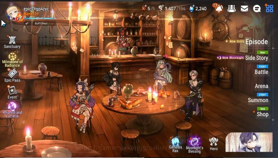 Epic Seven Accounts GLOBAL Unverif|New Era|3 ML(SN Yulha,BHwayoung,TE image 1