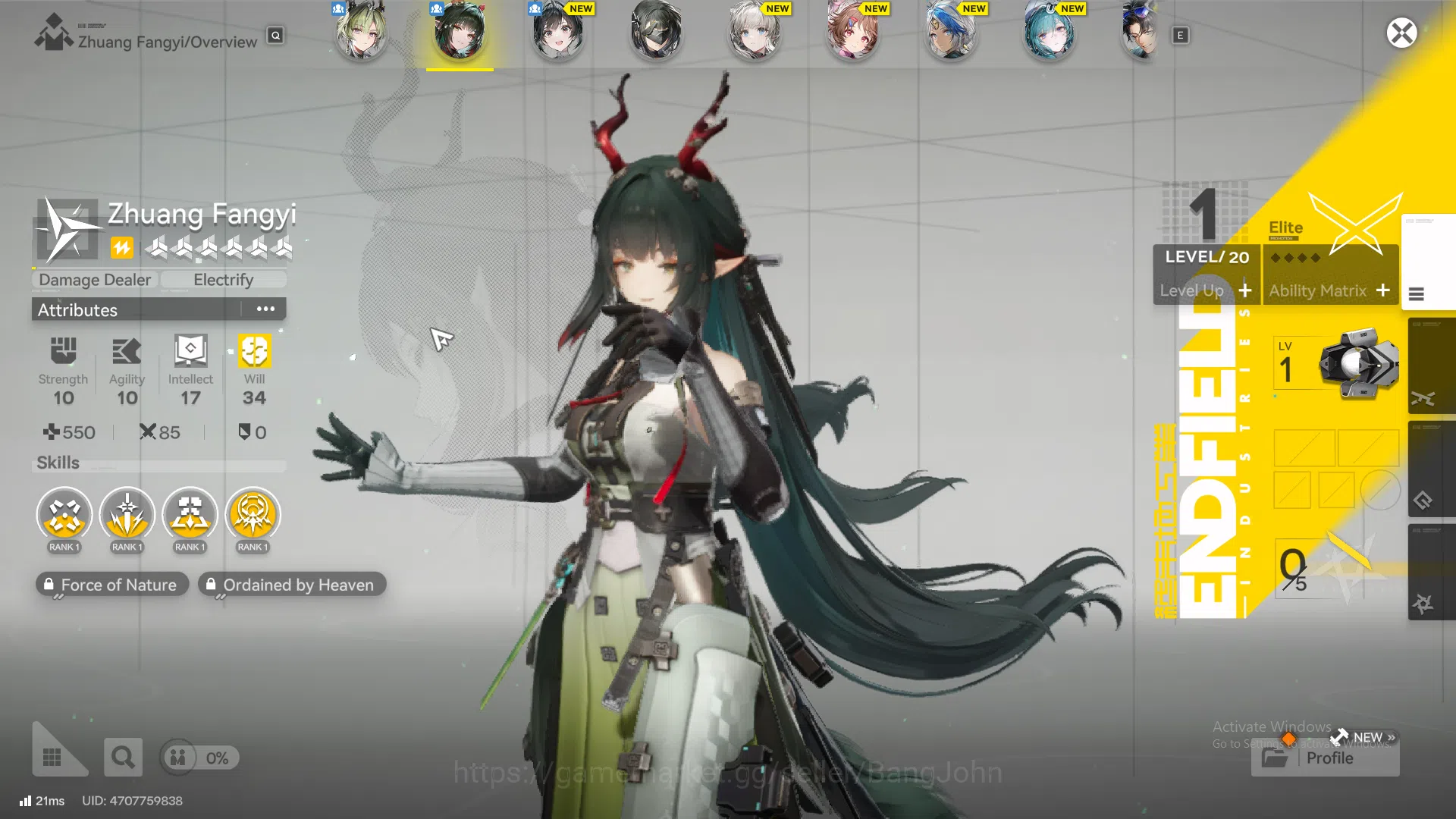 Arknights: Endfield Accounts ASIA | starter fresh, zuang fangyi, lifeng, Ardeli image 1