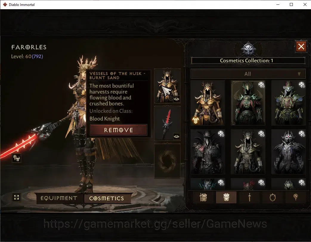 Diablo Immortal Accounts SEA - izual|CS ON|Lv60 (792)|Blood Knight|CR 40K | image 14