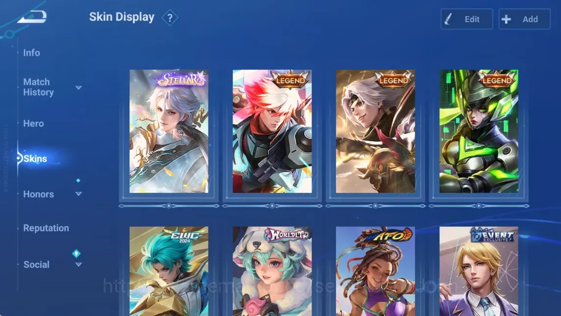 Honor of Kings Accounts Rare Skin Global|64H 34S|1 Stellar|3 Legend|1 AFO|1 LOM|2 Honor Pass|2 Epic|2 Worldly|2 Event 1
