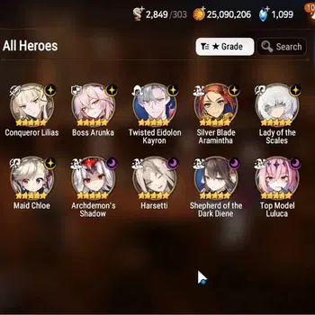 Epic Seven Accounts High-End Global|Unverif|10ML(Shepherd Dark Diene,LOTScales,BArunka,Harsetti Etc.)Tori,Hecate,Fumyr