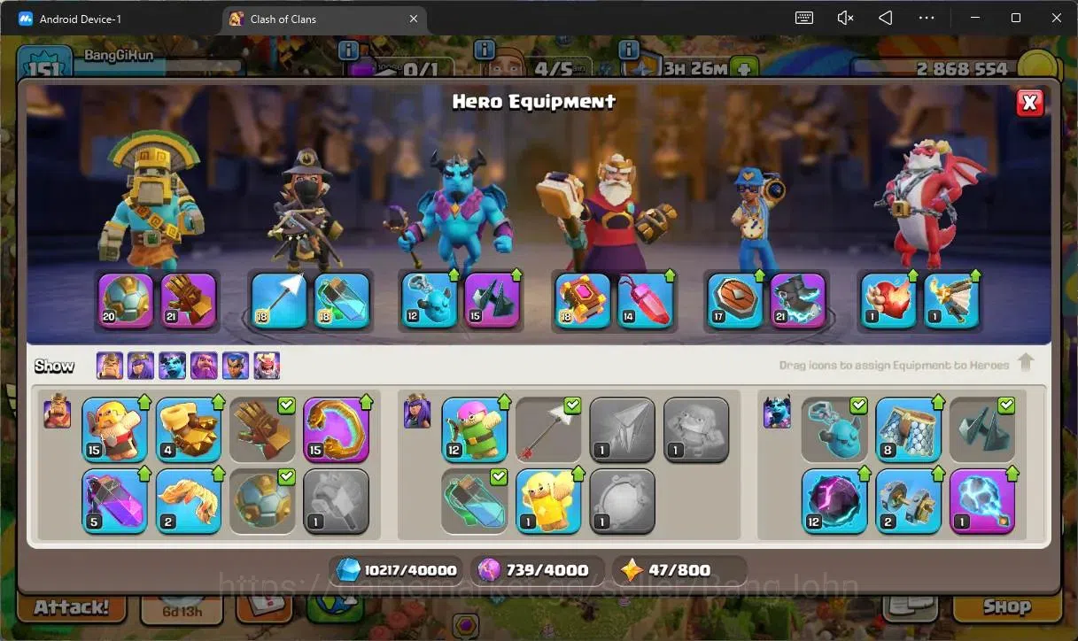 Clash of Clans Accounts Global |TH16–BH8|HH 9|LVL 151|BK62,AQ37,MP30,GW16, image 12