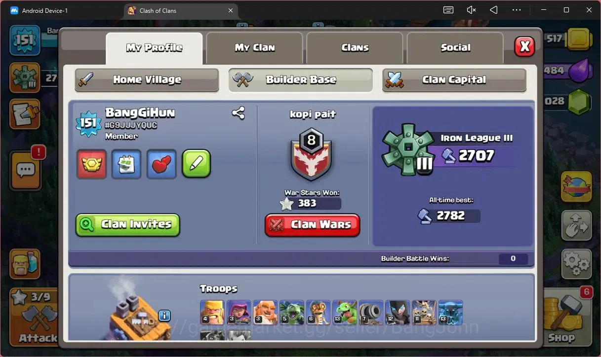 Clash of Clans Accounts Global |TH16–BH8|HH 9|LVL 151|BK62,AQ37,MP30,GW16, image 20