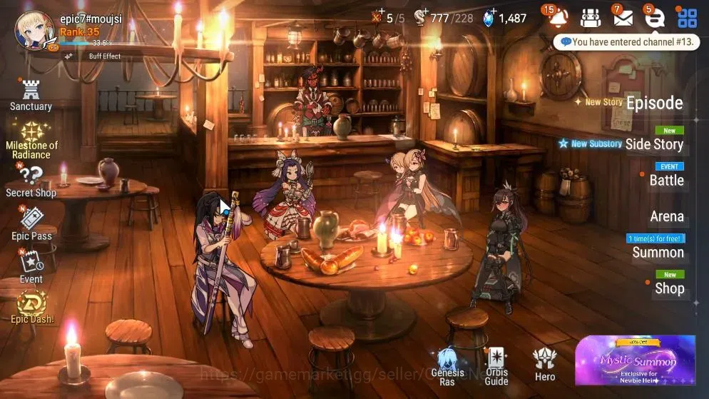 Epic Seven Accounts High-End Global UnVerif|NewEra|6 ML(RnL,RoLight,SSez,BW Iseria,CPavel,ALaika)+Aby Fumyr,Setsuka,etc|56K 1