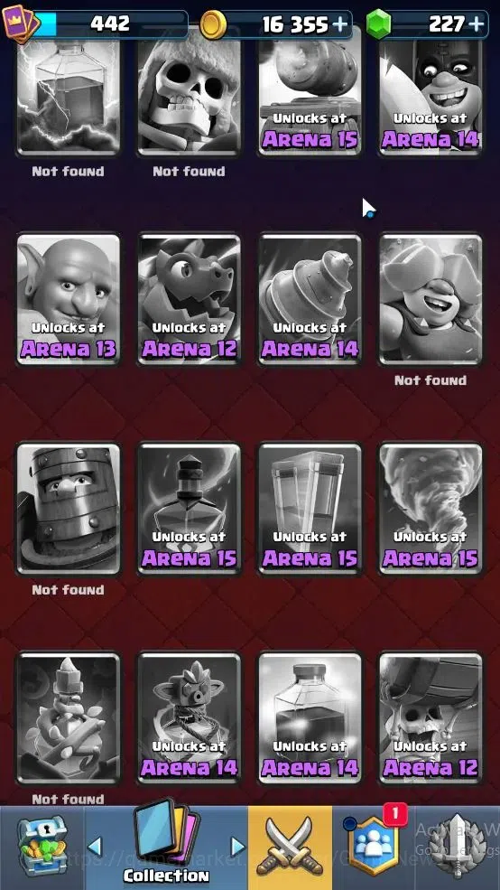 Clash Royale Accounts High-End Lvl 442|Trophy 3268|KTL 9|Card 62|2 EVO,19 Epic,23 Rare,25 Common|2 Wild Shard+Gems 227|Take 20