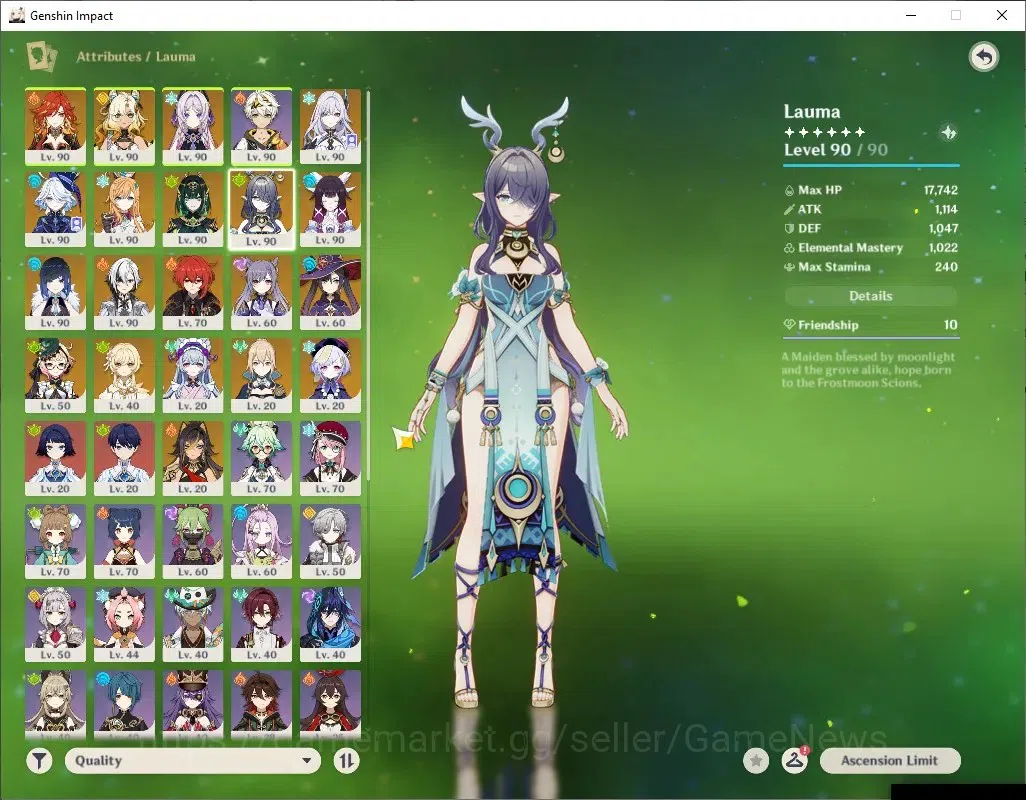 Genshin Impact Accounts ASIA|AR 58|PremTeam Mavu,Skirk,Nefer|12Limited+8(* image 10