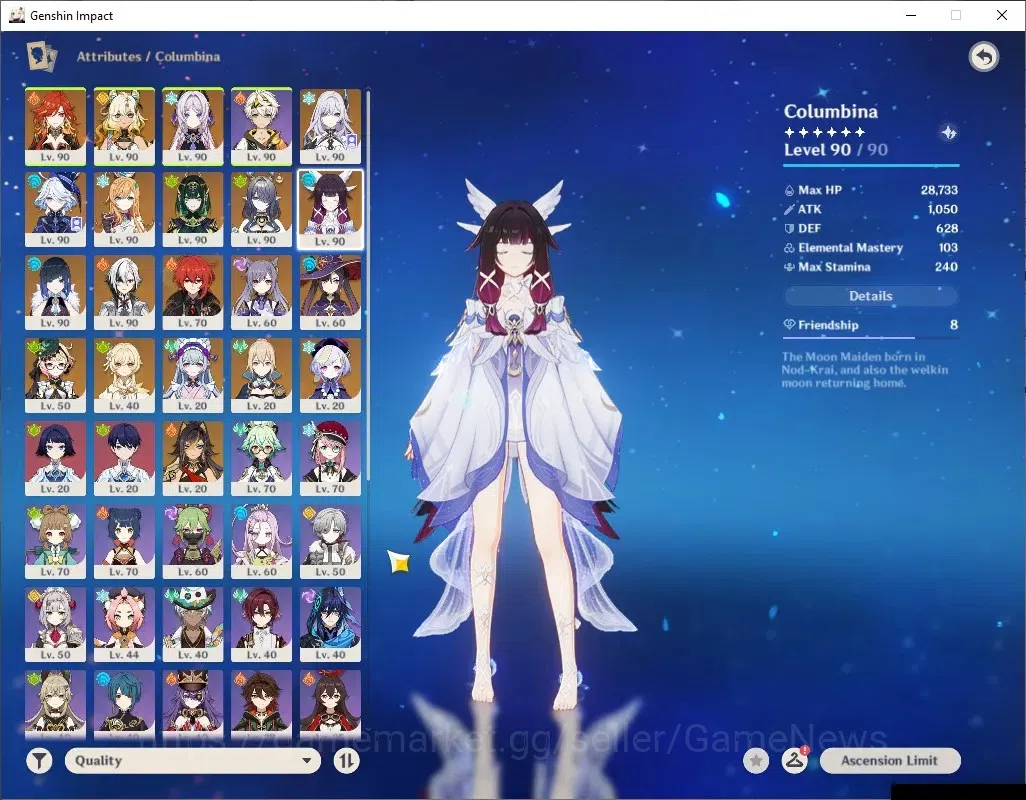 Genshin Impact Accounts ASIA|AR 58|PremTeam Mavu,Skirk,Nefer|12Limited+8(* image 11