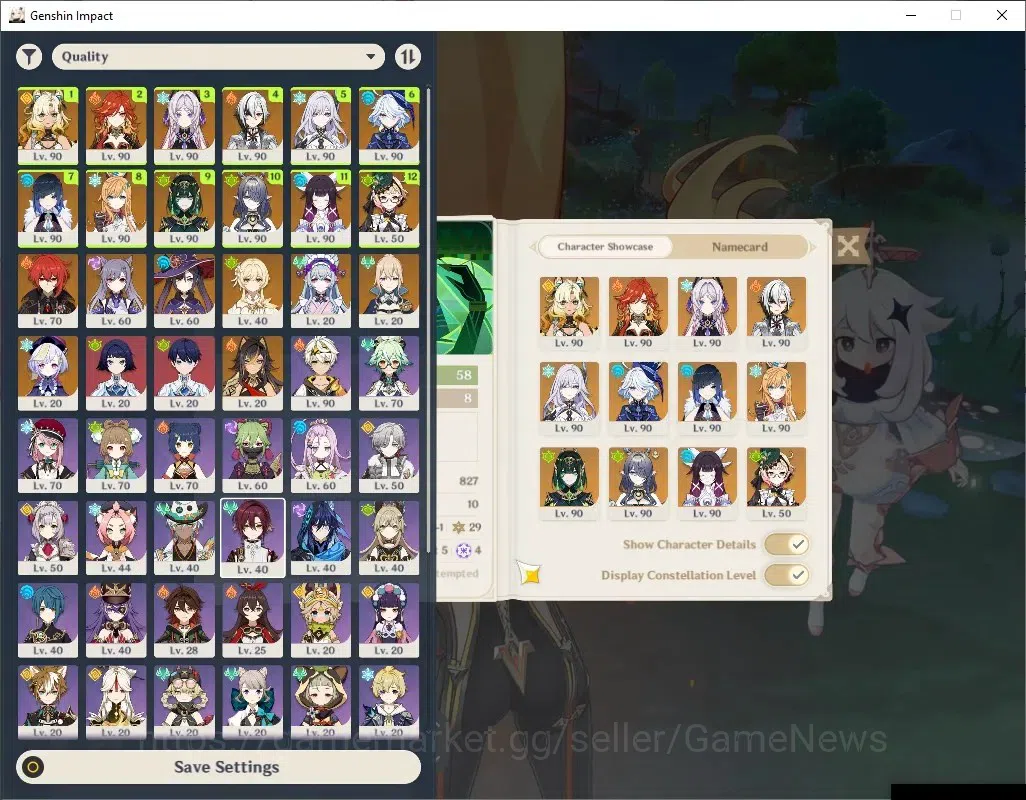 Genshin Impact Accounts ASIA|AR 58|PremTeam Mavu,Skirk,Nefer|12Limited+8(* image 2
