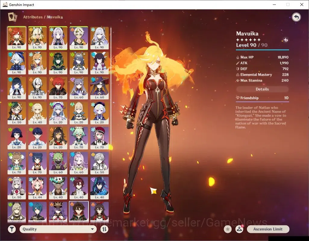 Genshin Impact Accounts ASIA|AR 58|PremTeam Mavu,Skirk,Nefer|12Limited+8(* image 3