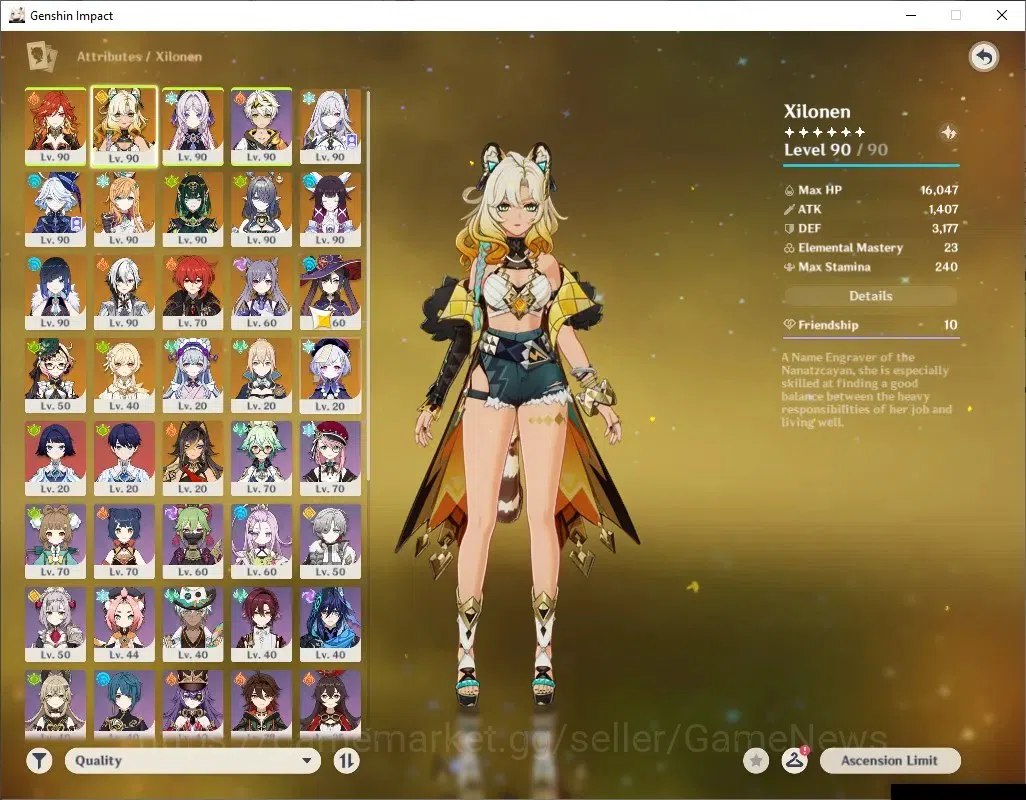 Genshin Impact Accounts ASIA|AR 58|PremTeam Mavu,Skirk,Nefer|12Limited+8(* image 4