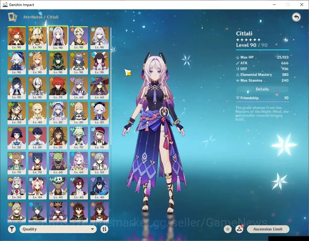 Genshin Impact Accounts ASIA|AR 58|PremTeam Mavu,Skirk,Nefer|12Limited+8(* image 5