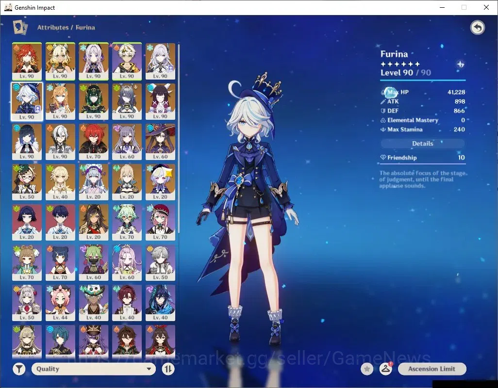 Genshin Impact Accounts ASIA|AR 58|PremTeam Mavu,Skirk,Nefer|12Limited+8(* image 7