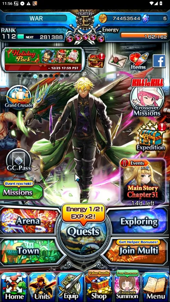 Grand Summoners Accounts Mid-Game Global|Rank 112|22 Ascend[LM IsliidTW,HimuraTW,WH 5