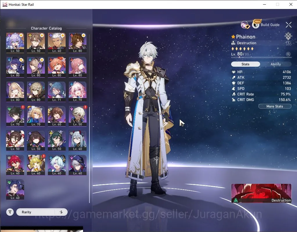 Honkai Star Rail Accounts End Game ASIA|TL65|16Limited(Acheron+Sign,TheHerta+Sign,Saber+Sign,Phainon,Kafka,BlackSwan,Robin 4