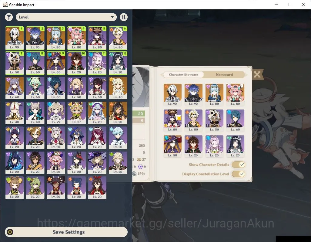 Genshin Impact Accounts ASIA |AR55 |4 Limited +3(5*Weapon)|Ineffa+Sign|Fli image 2