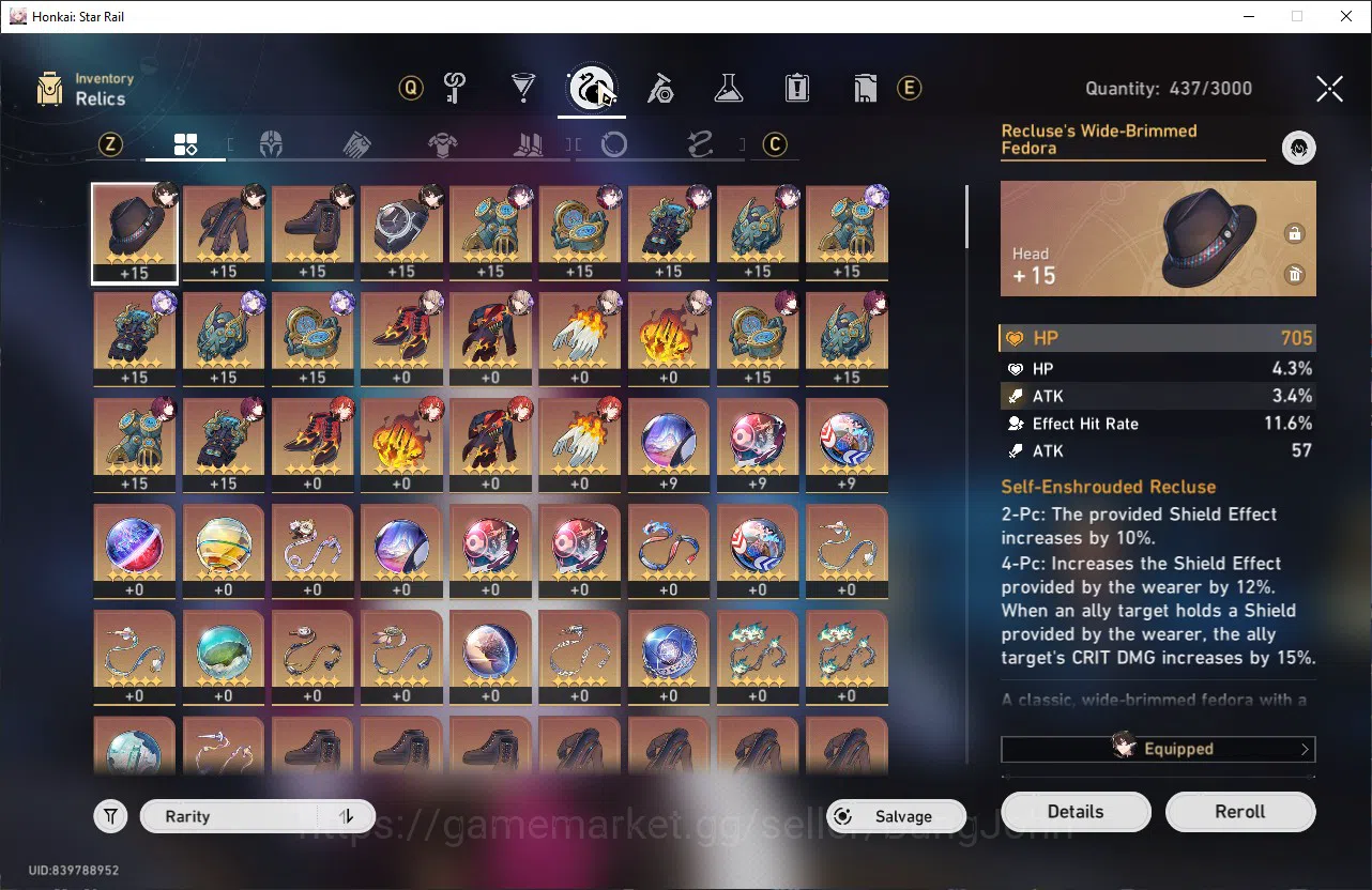 Honkai Star Rail Accounts Others ASIA TL59|6 Lim|Premium DOT|Hysilens E1|Kafka|Black Swan|Dan Heng PT|Ruan 9