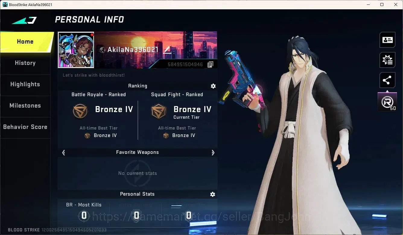 Blood Strike Accounts ASIA | BLEACH Ethan | MCX EVA | 2 Ultra Guns | 4 B image 2