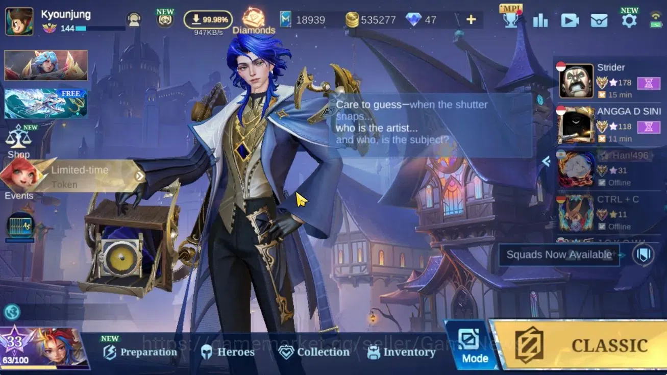 Mobile Legends: Bang Bang Accounts Hero 132|Skin 427|WDP 54 Day|Legend Lunox,JJK Xavi image 1