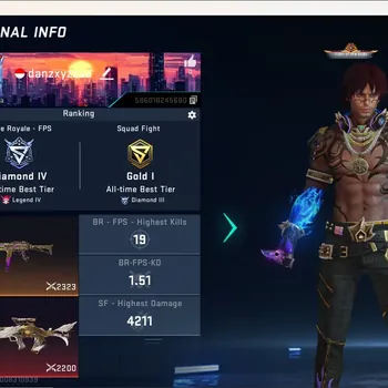 Blood Strike Accounts Collab Skin ASIA|Ultra Melee:ButterflyKnife-Starfall|Eternal Gun:D.Eagle-Scorpius|7 Collab Gun