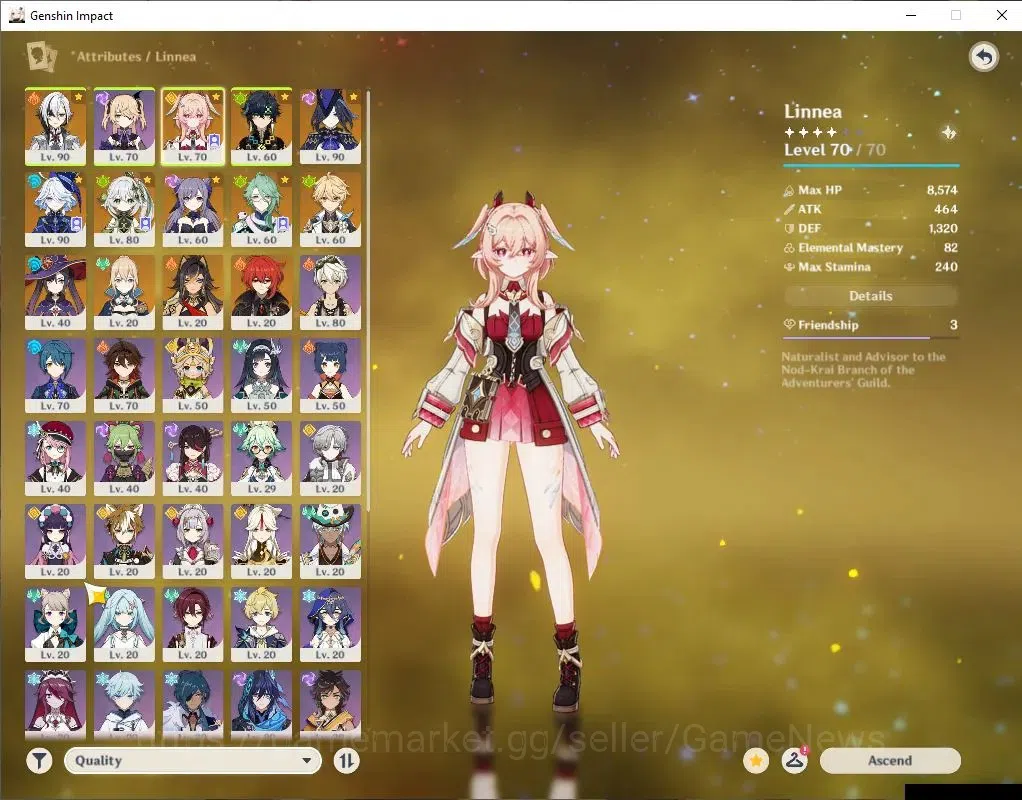 Genshin Impact Accounts ASIA|AR 54|7 Limited+3(*5Weapon)|Furina+Sign,Linne image 3