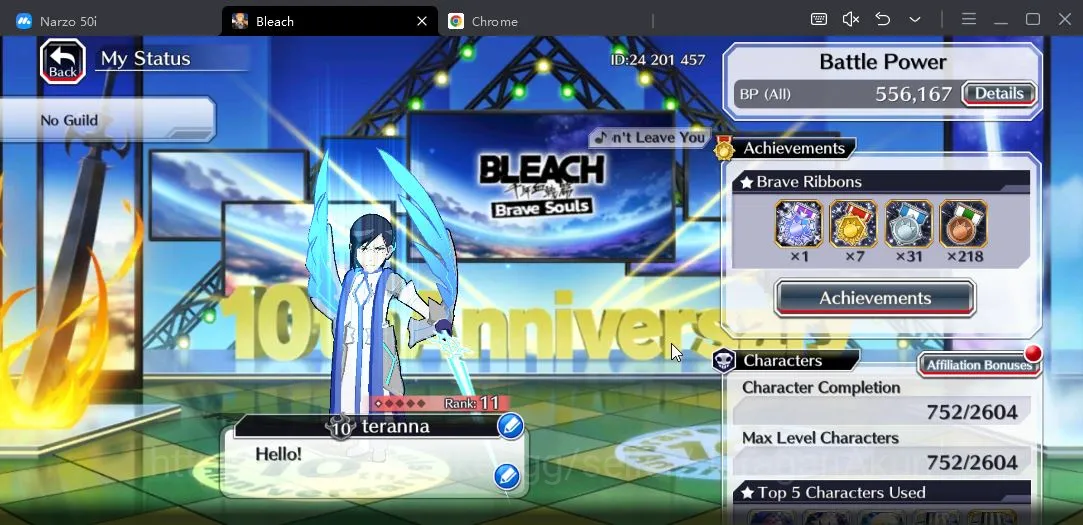 Bleach: Brave Souls Mid-Tier [GLOBAL] 30K Orbs | FreshStory | Rukia 10th,Nellie image 1