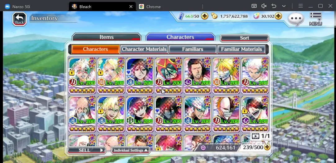Bleach: Brave Souls Accounts Mid-Tier [GLOBAL] 30K Orbs | FreshStory | Rukia 10th,Nelliel+Rangiku Swimsuit25,Ichigo 9th,Uryu 2