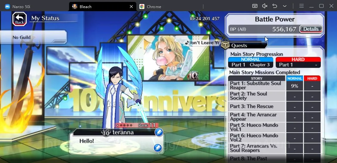 Bleach: Brave Souls Accounts Mid-Tier [GLOBAL] 30K Orbs | FreshStory | Rukia 10th,Nelliel+Rangiku Swimsuit25,Ichigo 9th,Uryu 3