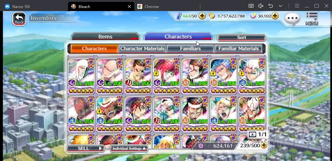 Bleach: Brave Souls Accounts Mid-Tier [GLOBAL] 30K Orbs | FreshStory | Rukia 10th,Nelliel+Rangiku Swimsuit25,Ichigo 9th,Uryu 5