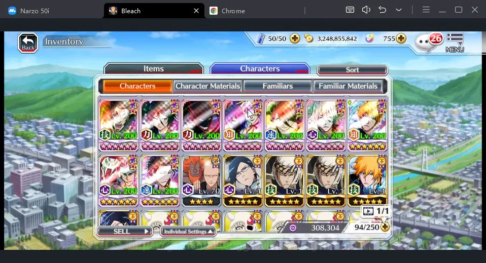 Bleach: Brave Souls Accounts Mid-Tier [GLOBAL] 51 [6 Star's lvl 200] (TYBW25 Uryu+Renji) Gin,Jushiro,Soi Fon,Ichigo