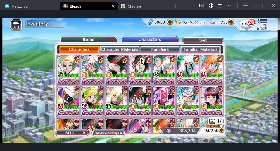 Bleach: Brave Souls Accounts Mid-Tier [GLOBAL] 51 [6 Star's lvl 200] (TYBW25 Uryu+Renji) Gin,Jushiro,Soi Fon,Ichigo 2