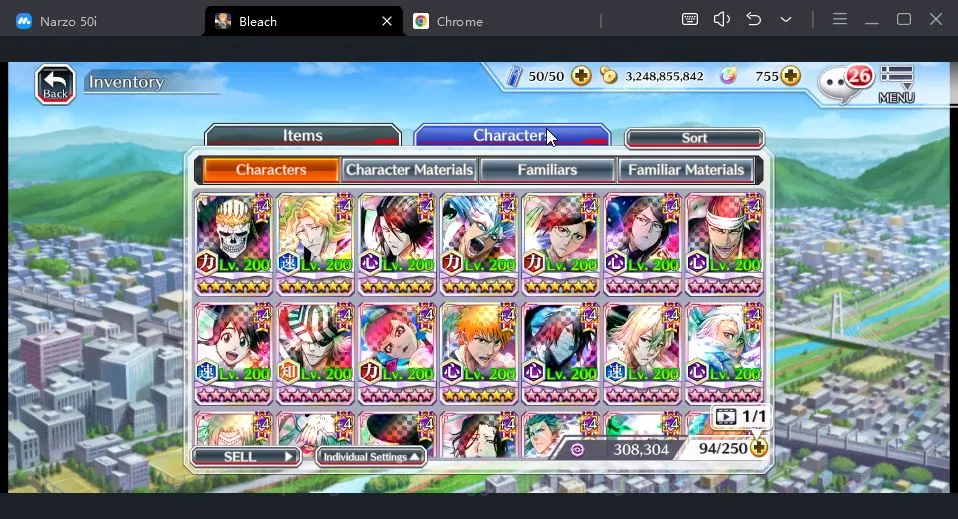 Bleach: Brave Souls Accounts Mid-Tier [GLOBAL] 51 [6 Star's lvl 200] (TYBW25 Uryu+Renji) Gin,Jushiro,Soi Fon,Ichigo 5